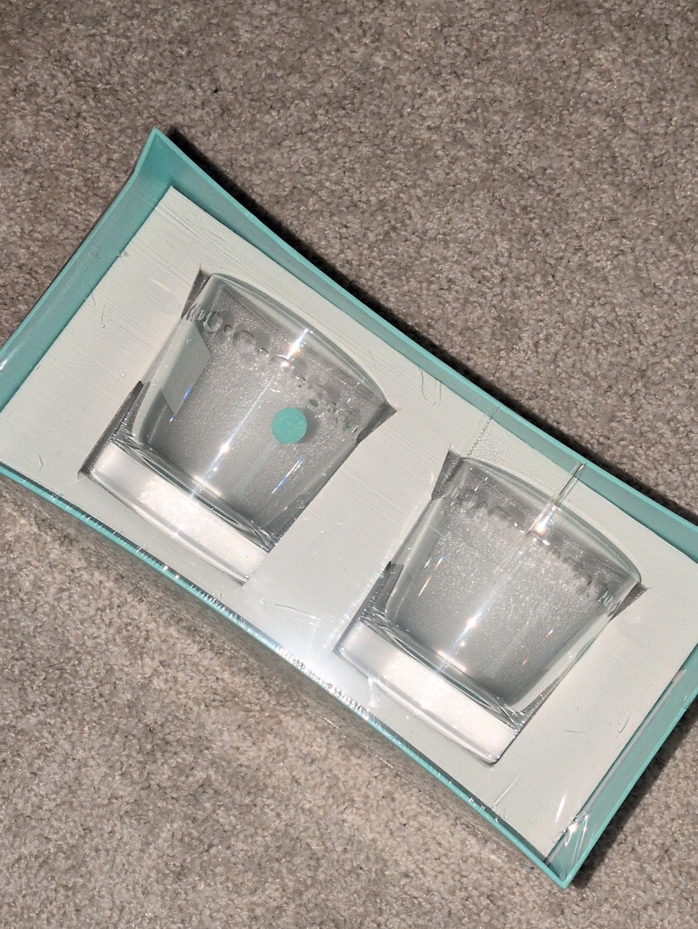 NWT Tiffany & Co. Glasses Crystal 2 ea. in Box 3.5" Tall BNIB Made In France